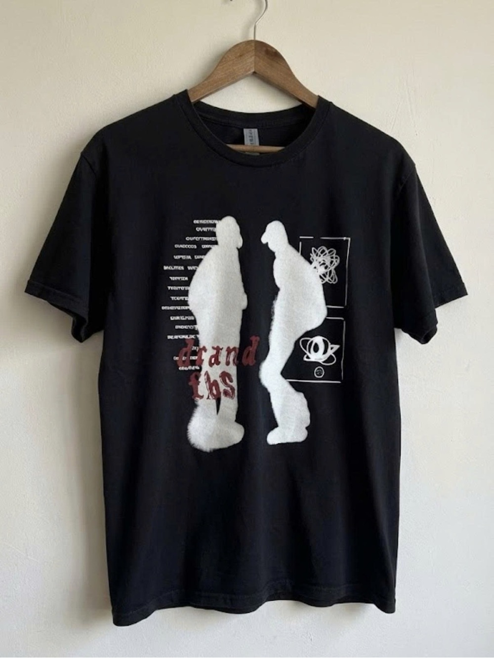Gildan Black Short Sleeve Graphic Tee with White Silhouette | Unisex Shirt